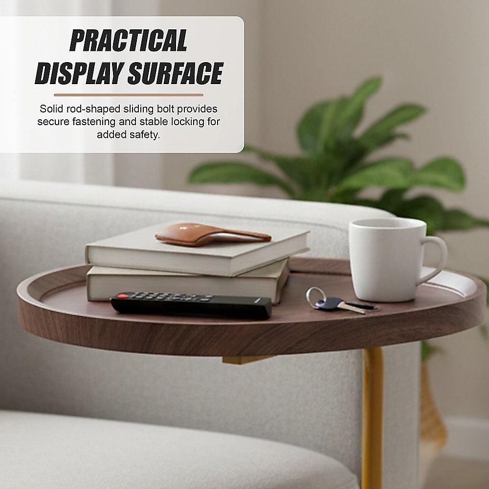 Oval Side Table Gold Base Sofa End Table | Simpledeals