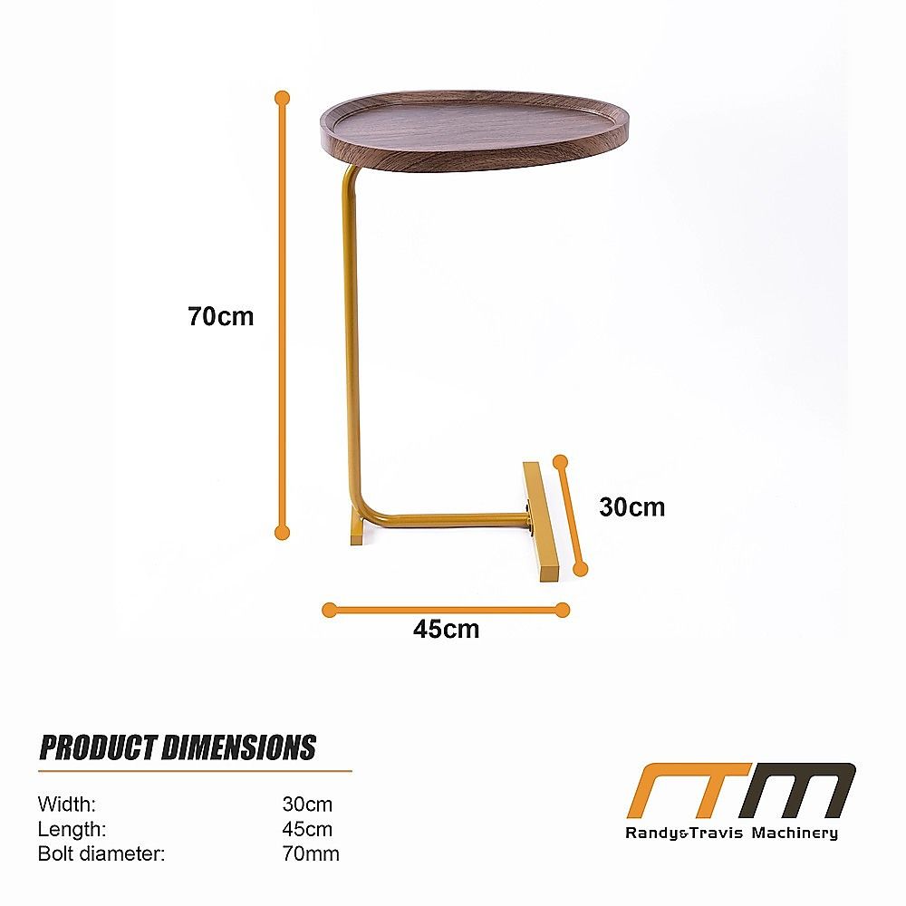 Oval Side Table Gold Base Sofa End Table | Simpledeals
