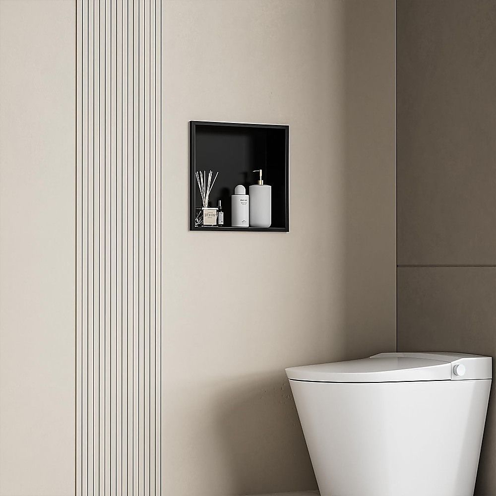 Shower Niche 33x33cm Double Shelf Wall Insert | Simpledeals