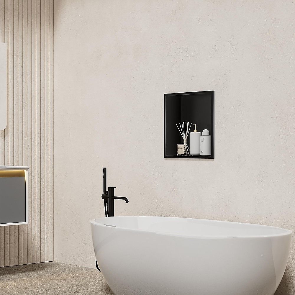 Shower Niche 33x33cm Double Shelf Wall Insert | Simpledeals