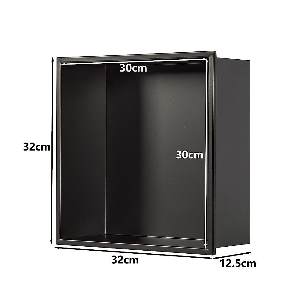 Shower Niche 33x33cm Double Shelf Wall Insert | Simpledeals