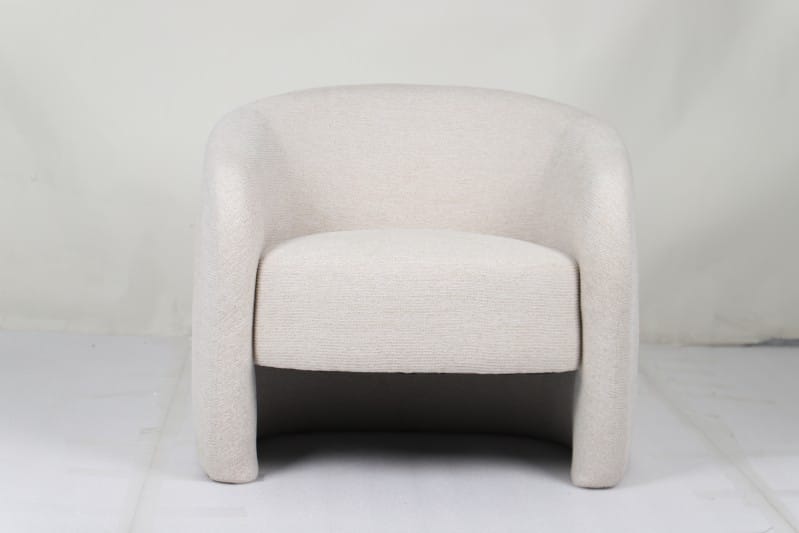 Beige Fabric Arm Chair 72cm