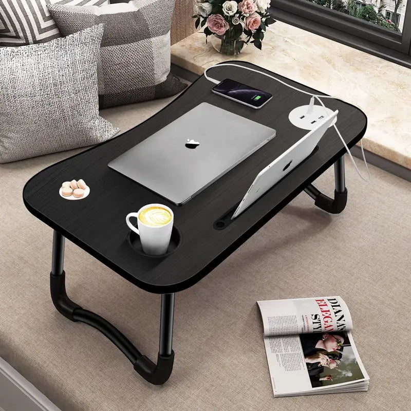 Desk Accessories - Laptop Desk Bed Table Tray Folding Breakfast Table Portable Lap Standing Desk Notebook St - photo 10