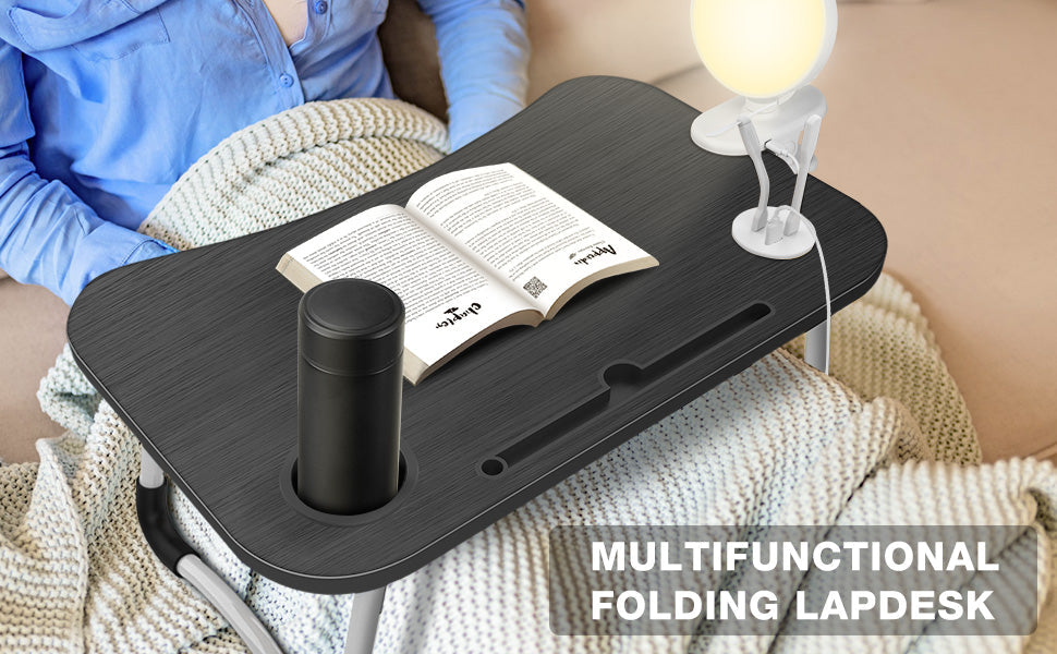 Laptop Desk Bed Table Tray Folding Breakfast Table Portable