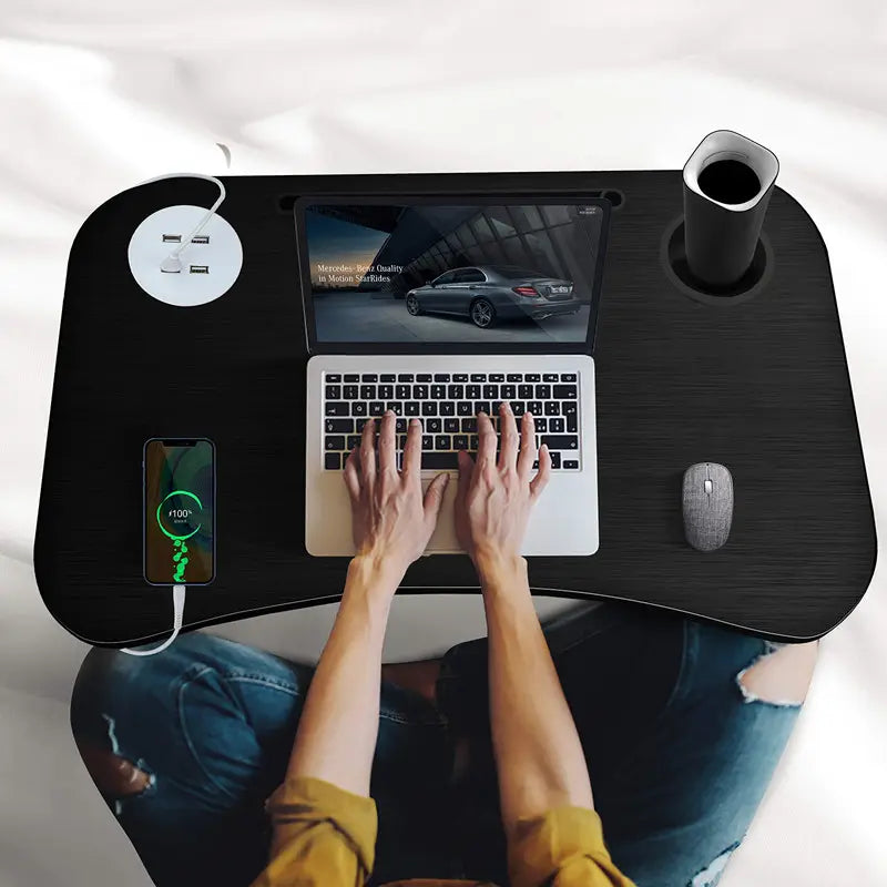 Laptop Desk Bed Table Tray Folding Breakfast Table Portable Lap Standing Desk Notebook Stand Reading Holder  - photo 4