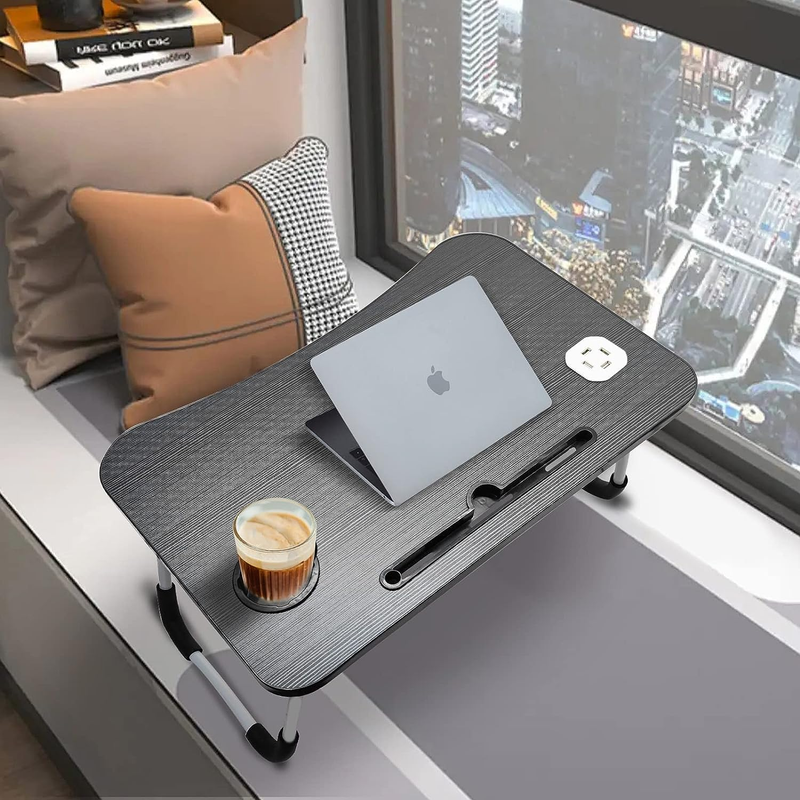 Desk Accessories - Laptop Desk Bed Table Tray Folding Breakfast Table Portable Lap Standing Desk Notebook St - photo 5