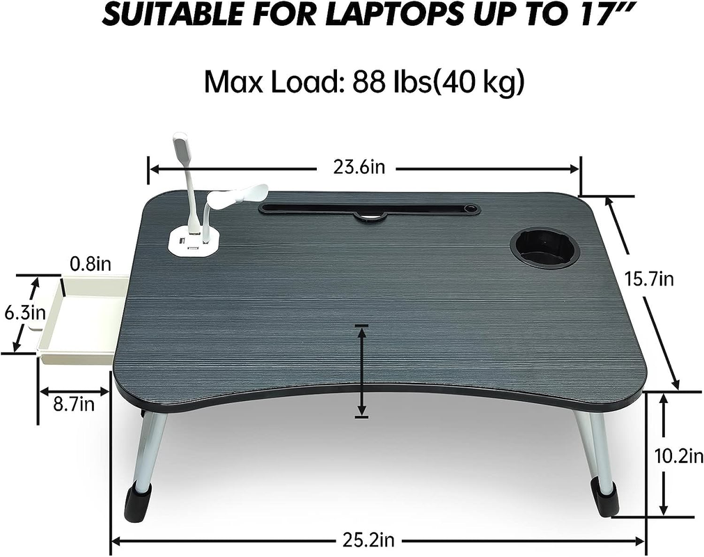 Laptop Desk Bed Table Tray Folding Breakfast Table Portable Lap Standing Desk Notebook Stand Reading Holder  - photo 7