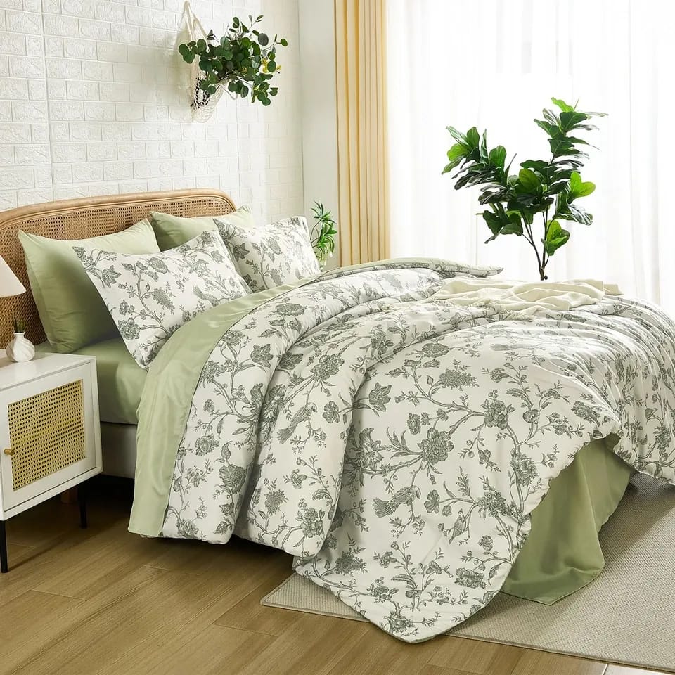 Comforter Set Soft Sage 48x74cm