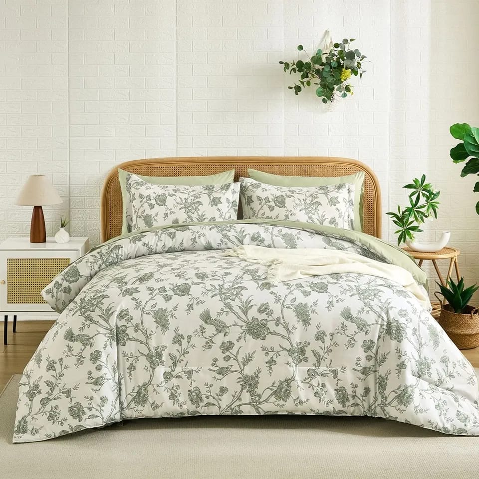 Comforter Set Soft Sage 48x74cm