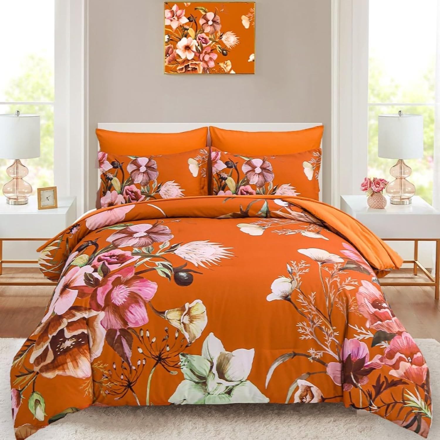 Terracotta Comforter Set King 48x74cm