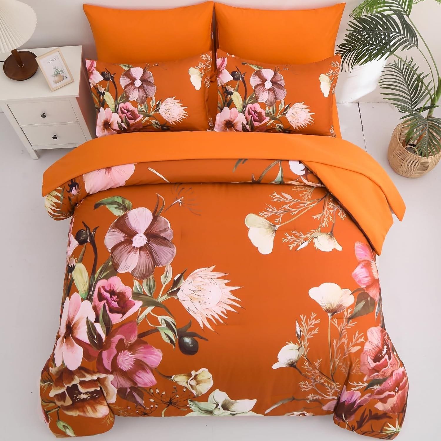 Terracotta Comforter Set King 48x74cm