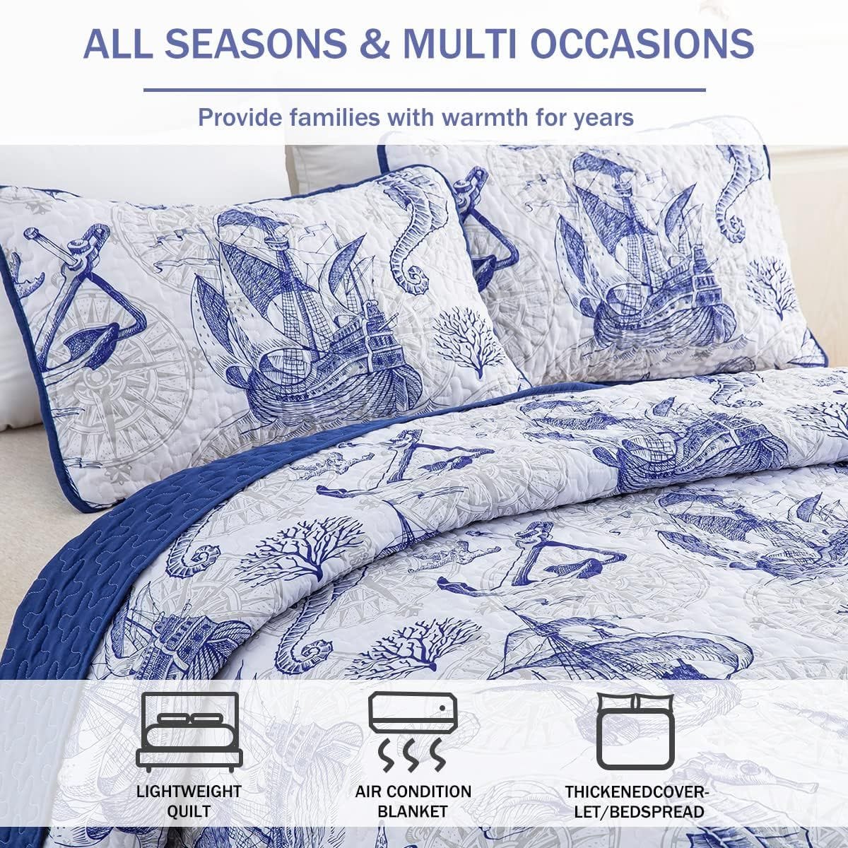 Reversible Quilt Set Soft 48x74cm