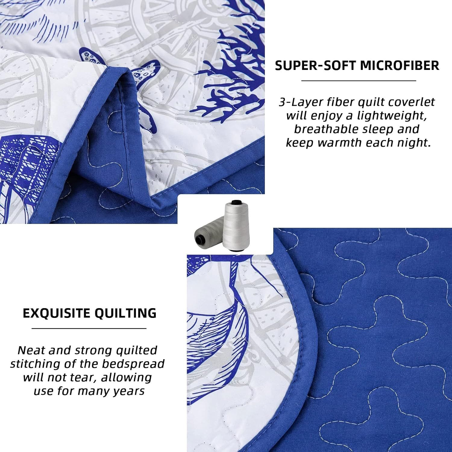 Reversible Quilt Set Soft 48x74cm