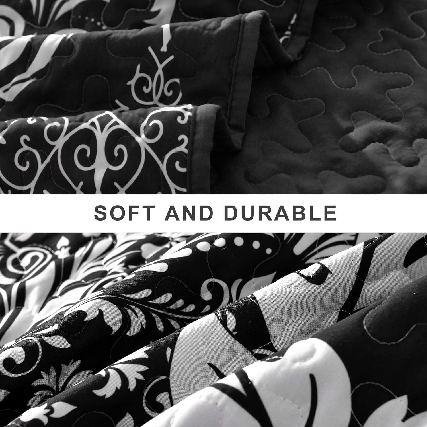 Boho Black Bedspread Set 230x250cm