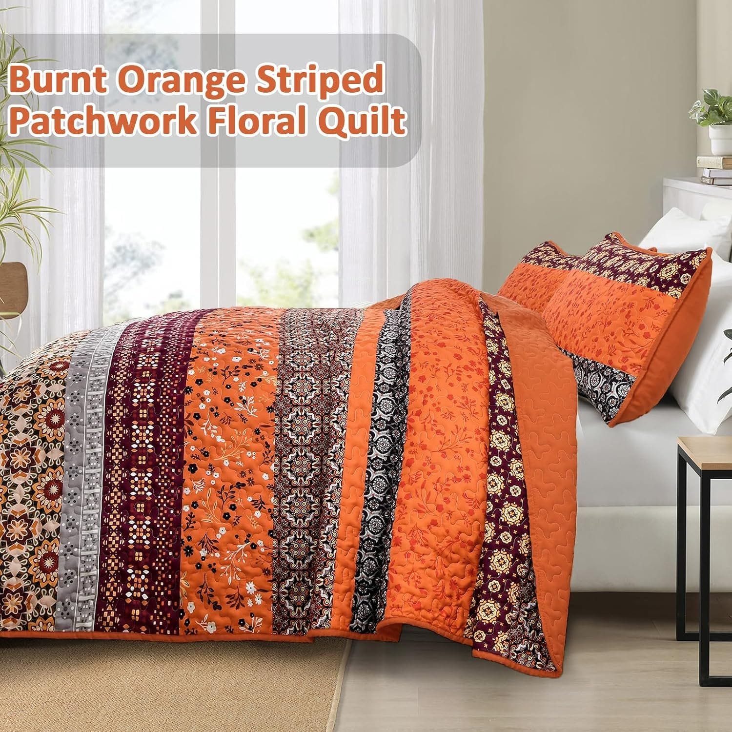 Boho Quilt Set Reversible 48x74cm