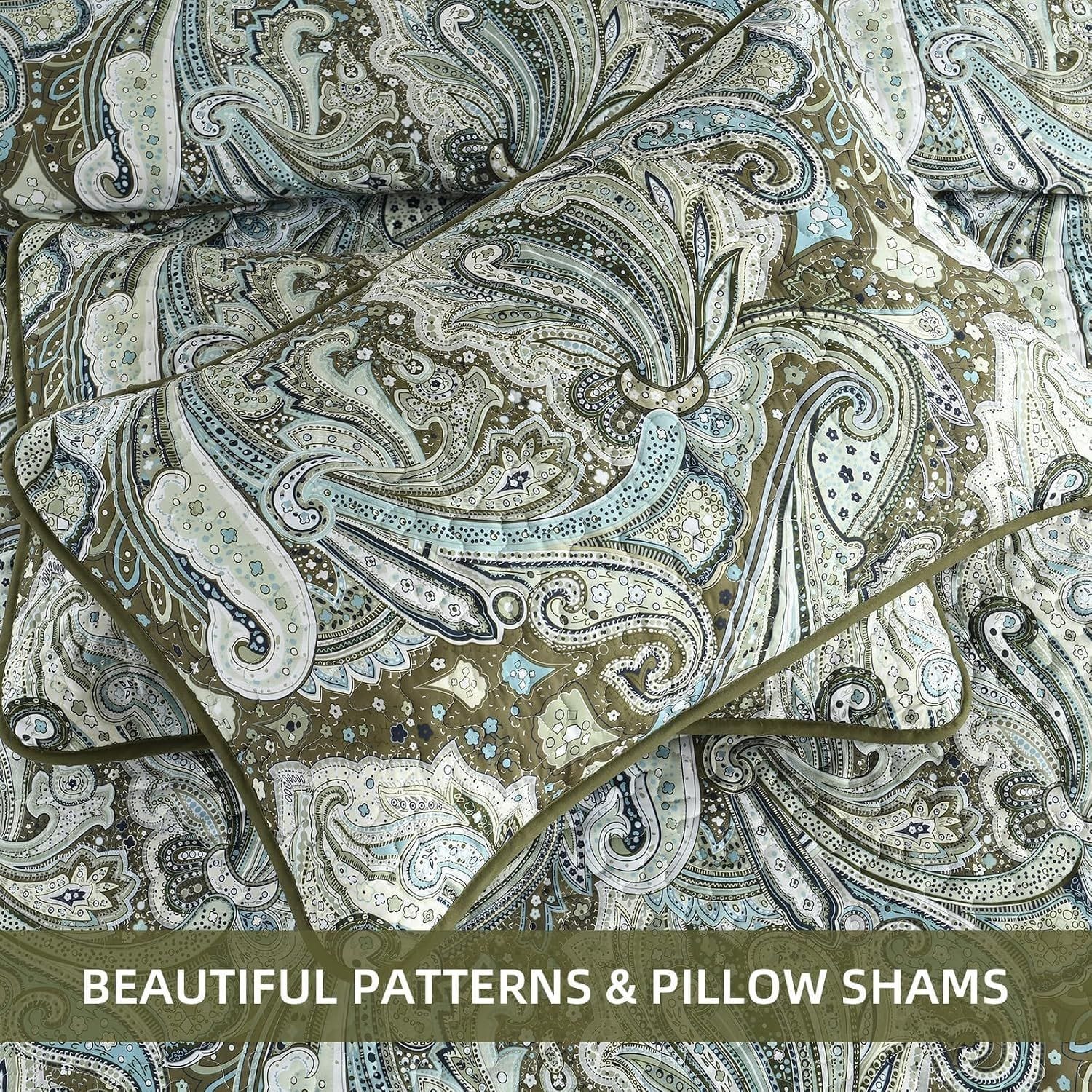 Boho Green Quilt Set 230x250cm