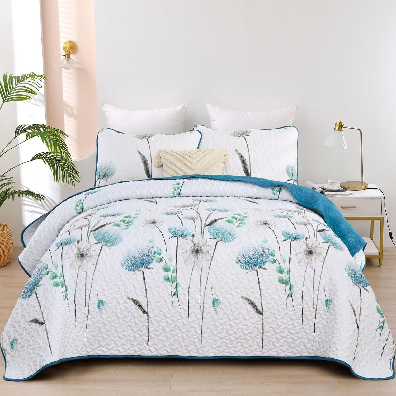 Teal Quilt Cover Set Soft 230x250cm