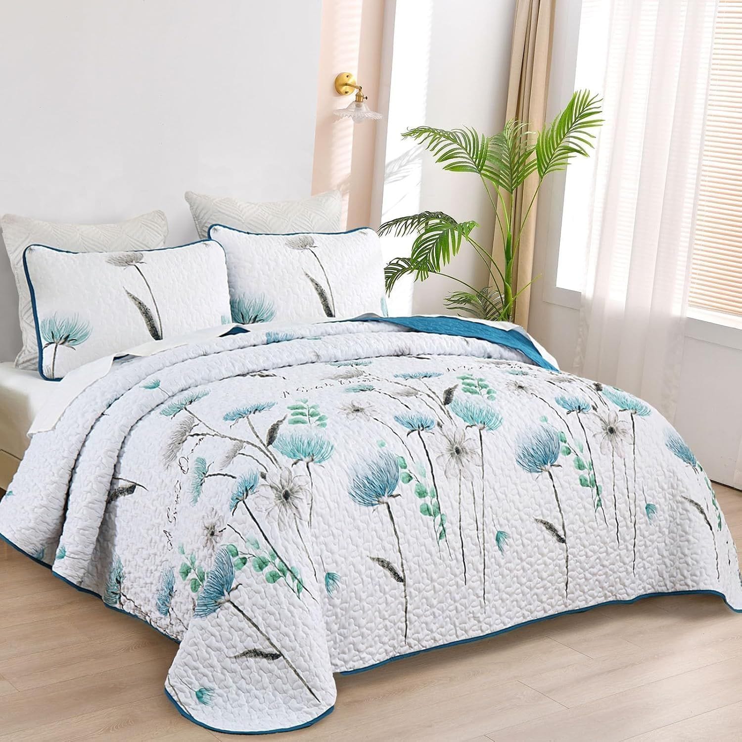 Teal Quilt Cover Set Soft 230x250cm