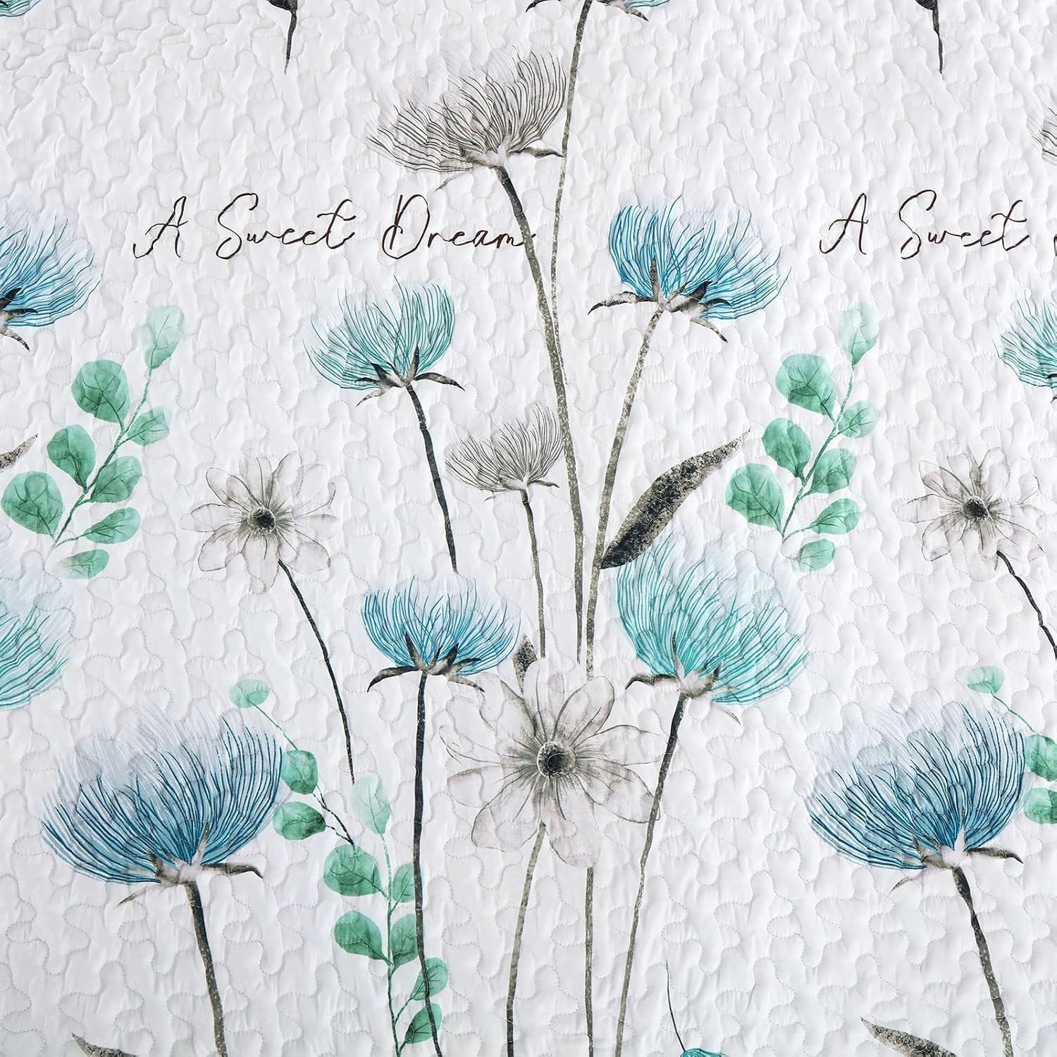 Teal Quilt Cover Set Soft 230x250cm