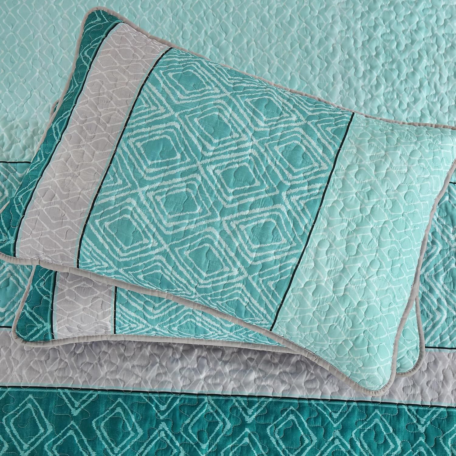 Teal Quilt Set Boho 230x250cm