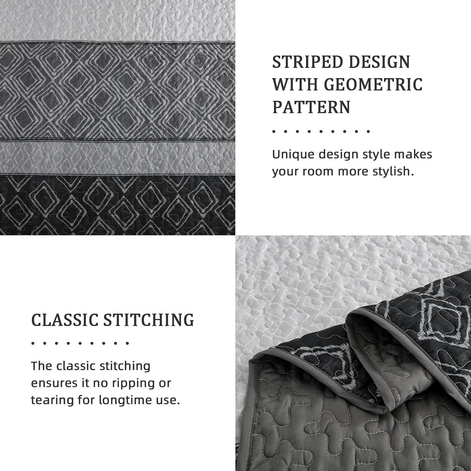 Grey Quilt Cover Set 230x250cm