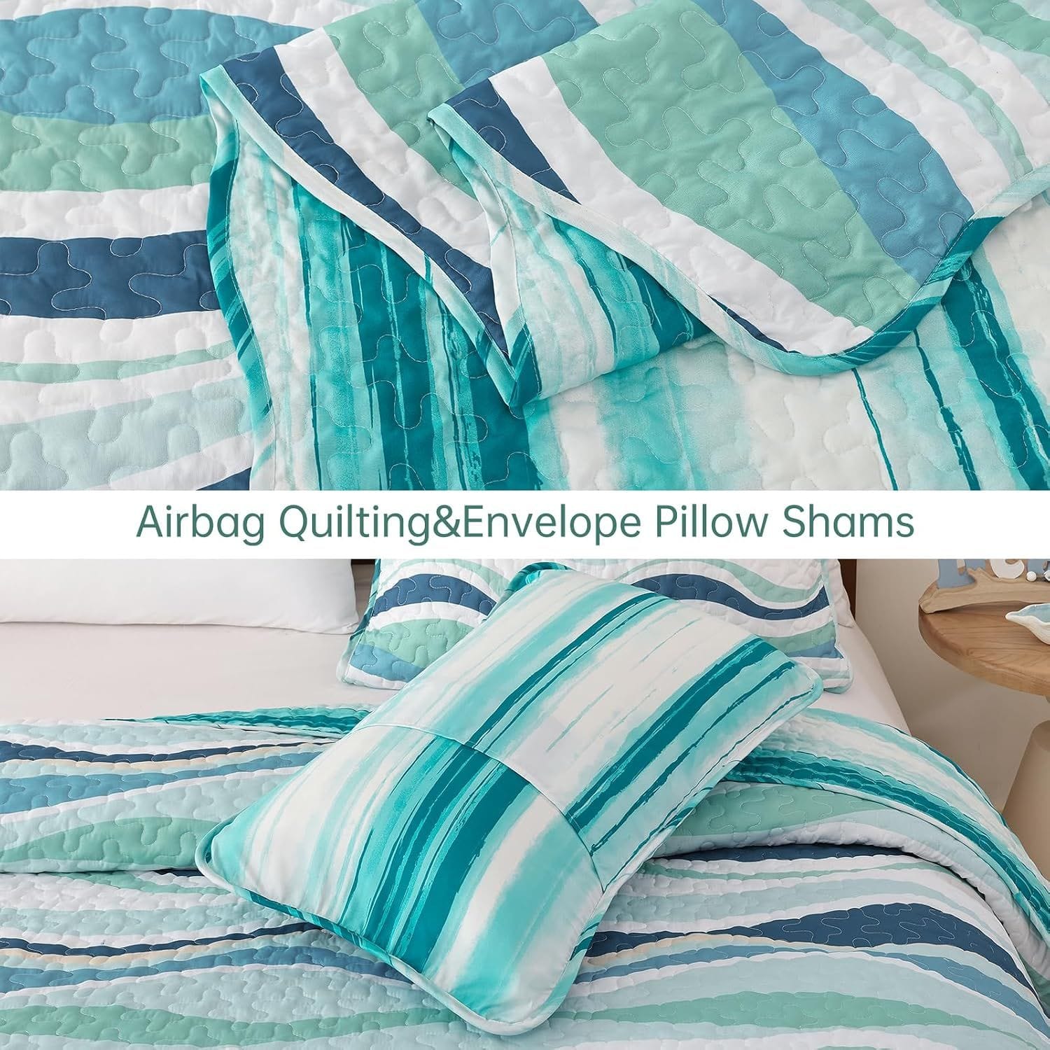 Coastal Bedspread Set Soft 230x250cm