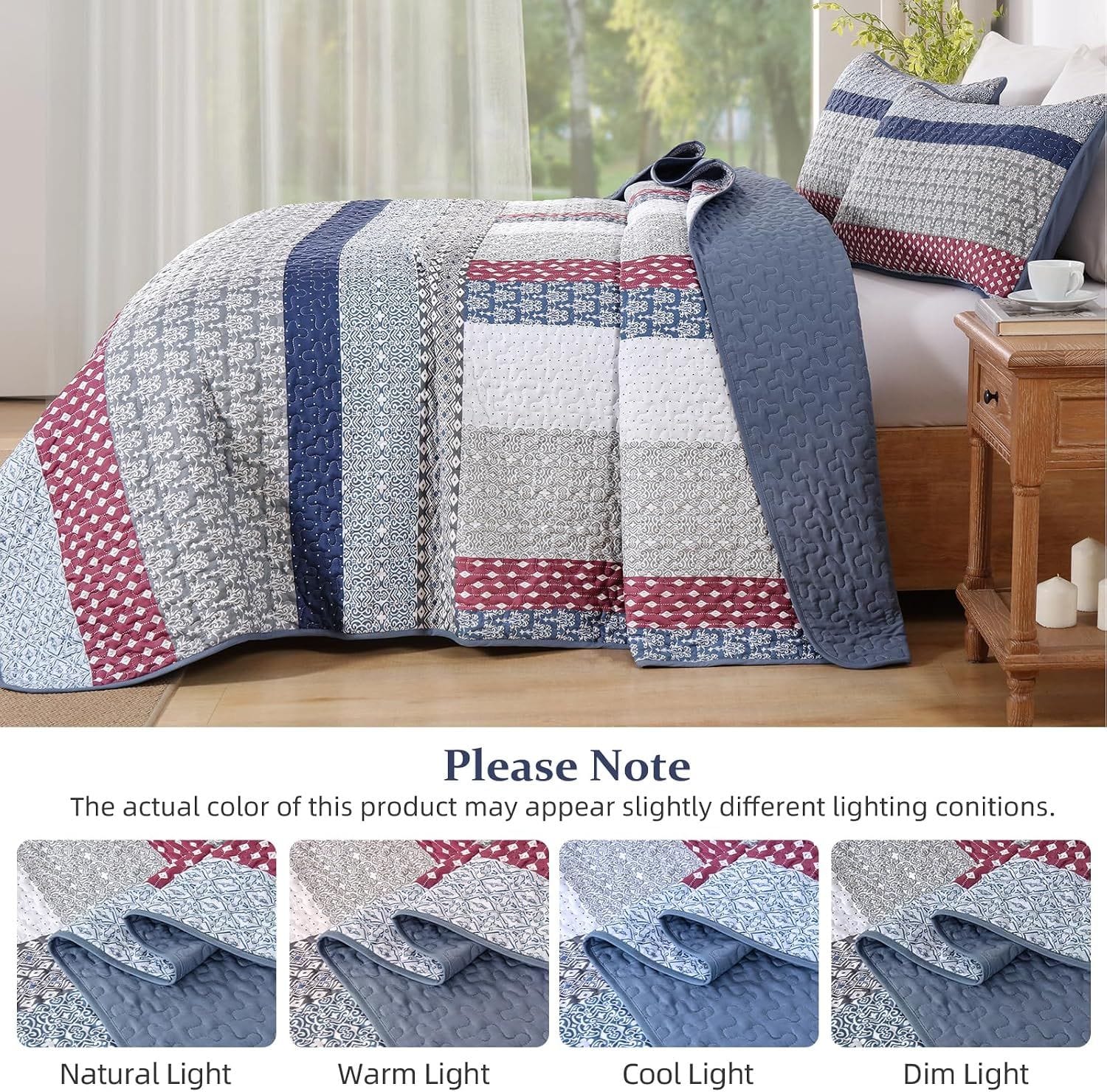 Boho Quilt Cover Set Red 230x250cm