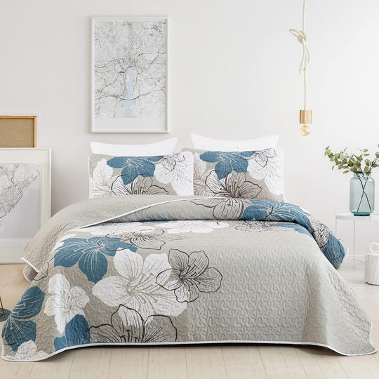 Boho Blue Bedspread Set 230x250cm