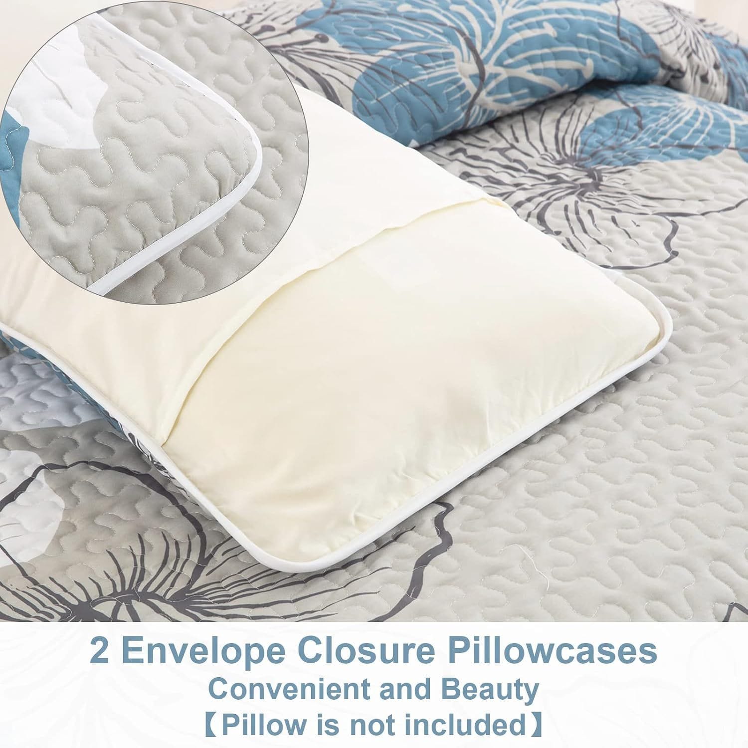 Boho Blue Bedspread Set 230x250cm