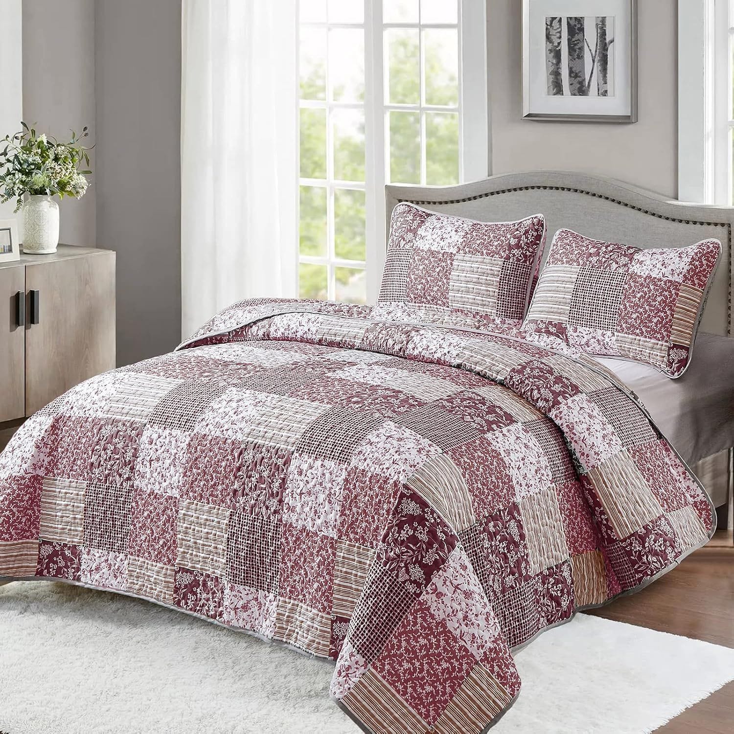 Quilt Bedspread Set Bohemian 48x74cm
