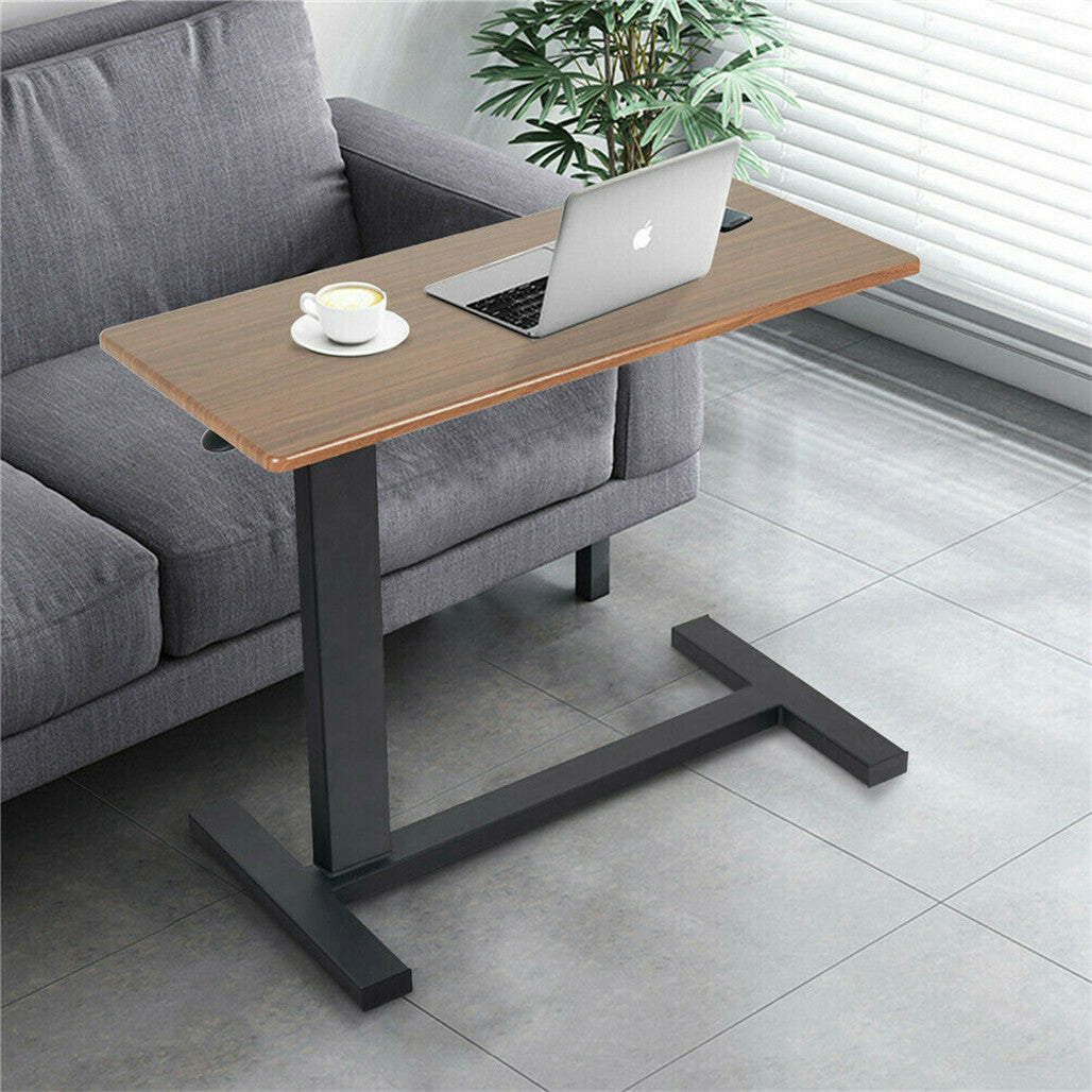 Overbed Table Adjustable Height Wheels Bedside | Simpledeals