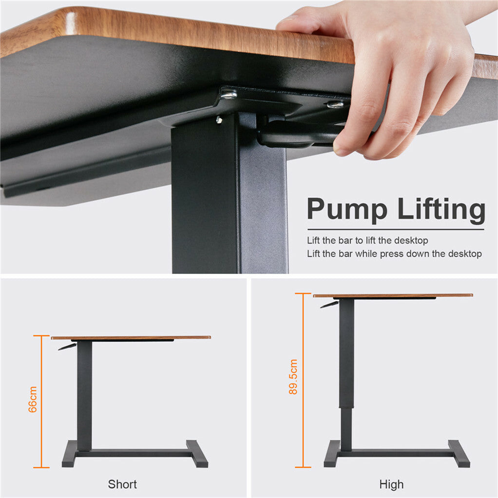 Overbed Table Adjustable Height Wheels Bedside | Simpledeals