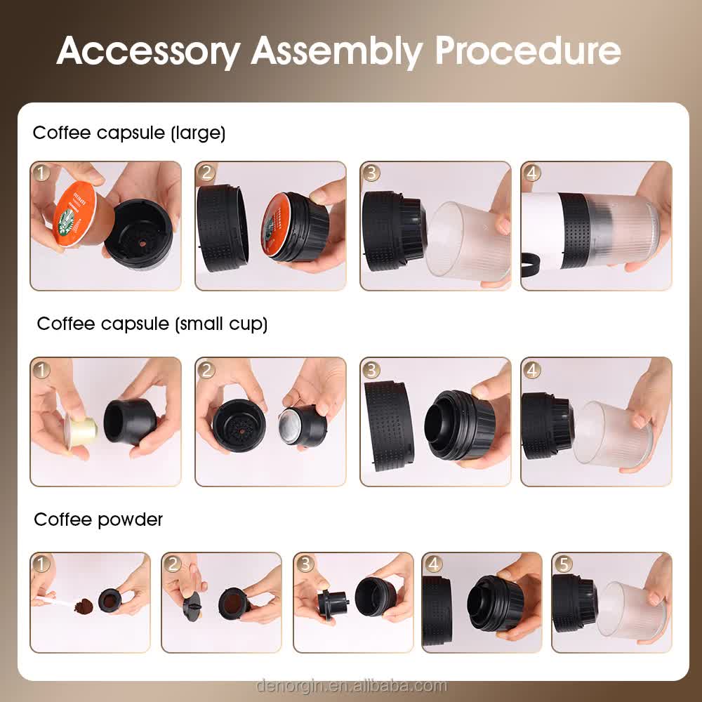 Black Portable Fully Automatic Espresso Coffee Machine
