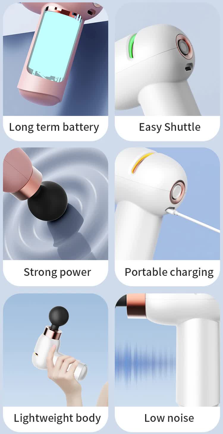 Portable Massage Gun - Quiet 6 Speeds