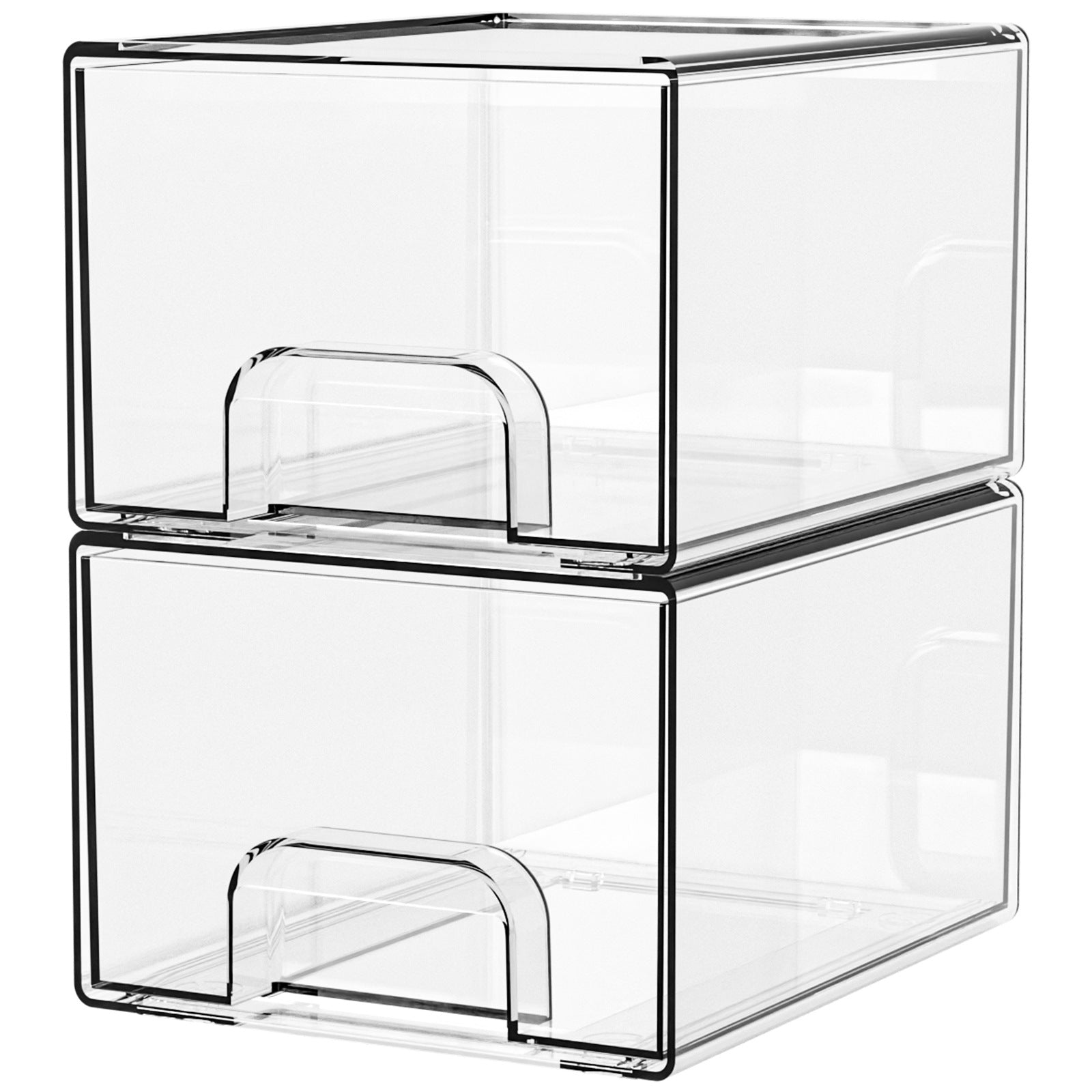 Clear Storage Drawers Stackable single