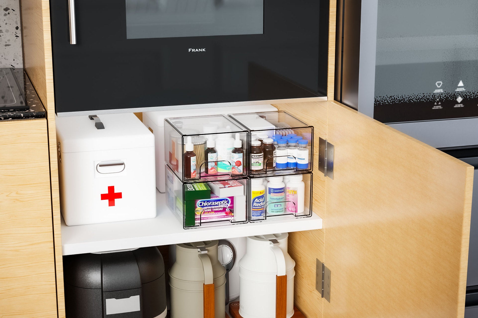 Clear Storage Drawers Stackable single