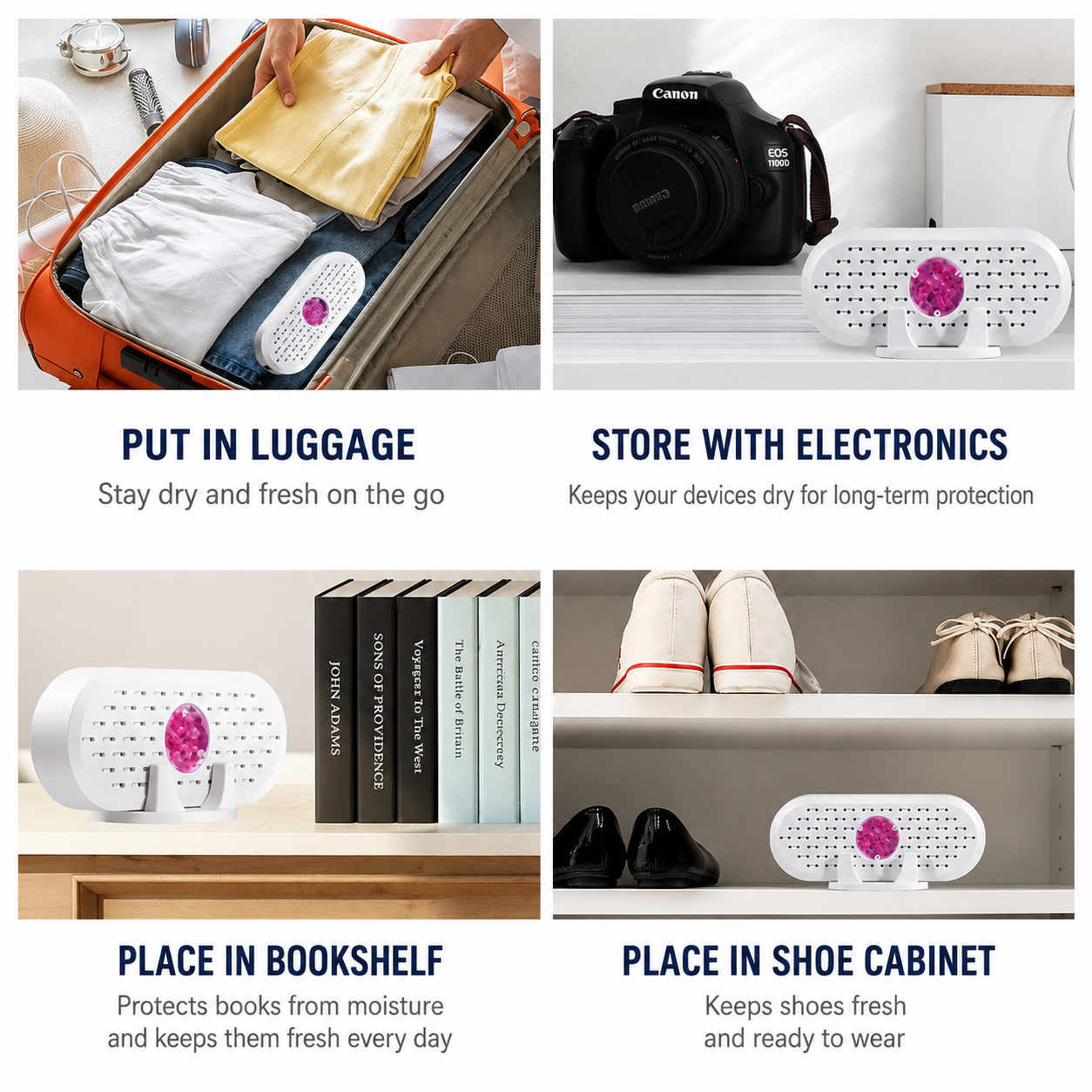 Mini Rechargeable Dehumidifier 2 Pack | Simpledeals