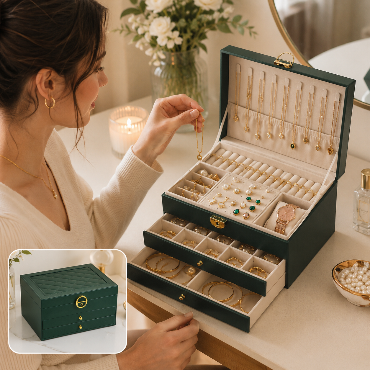 Jewellery Box Large Lockable
