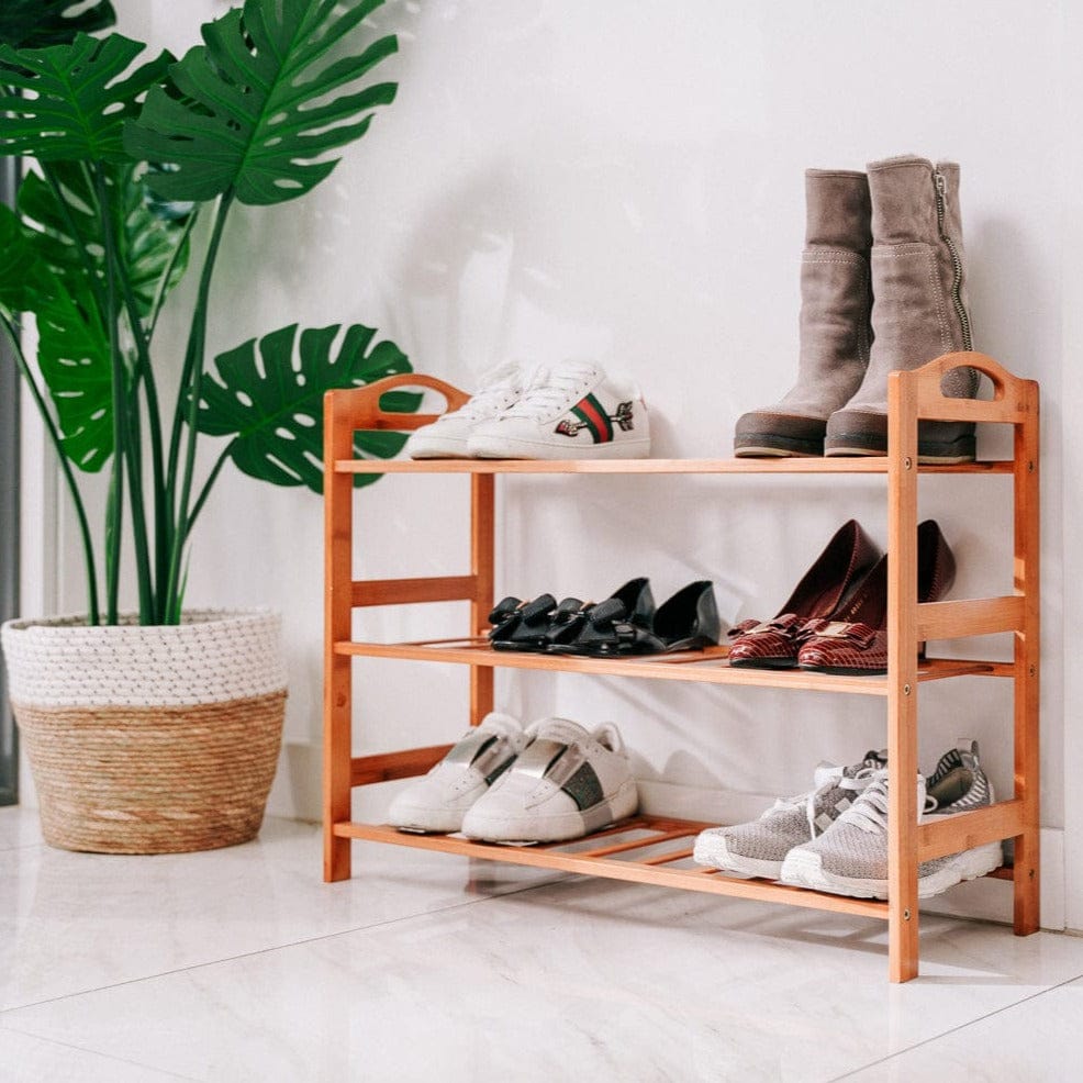 Shoe Rack 3 Tier Bamboo