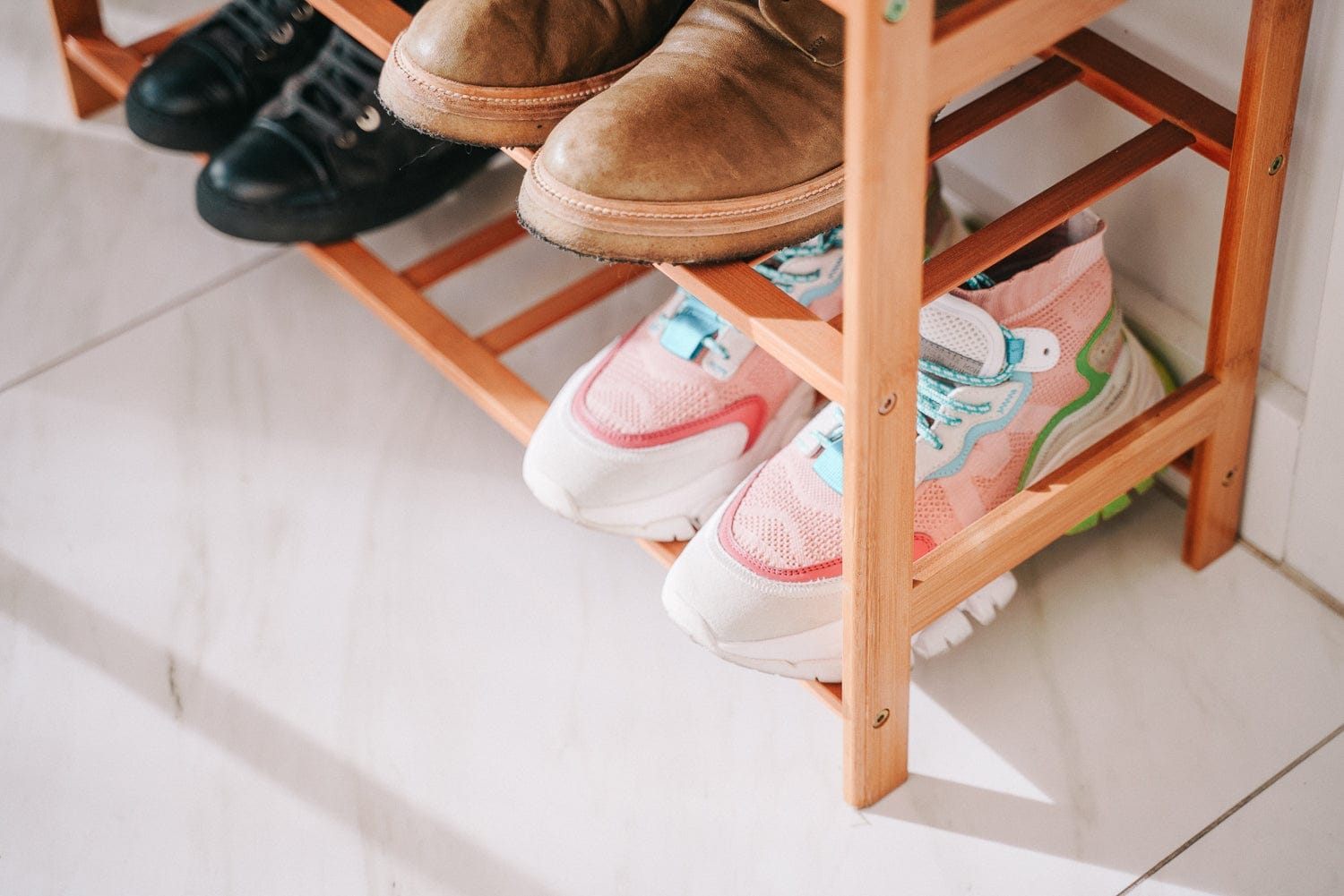 Shoe Rack 3 Tier Bamboo