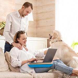 Laptop Desk With Cushion Support 48x35x10cm