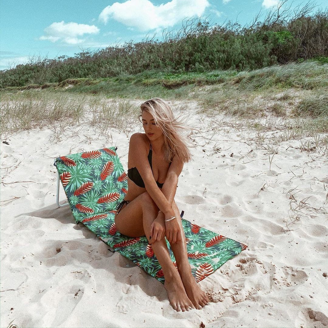 Beach Lounger Fold Up Chair 58x58x175cm