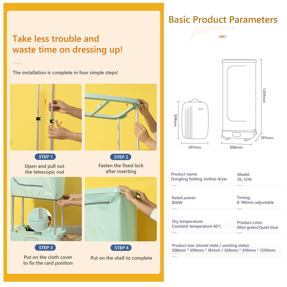 Foldable Clothes Dryer - Quick Dry & Mite Removal | Dryers - photo 6