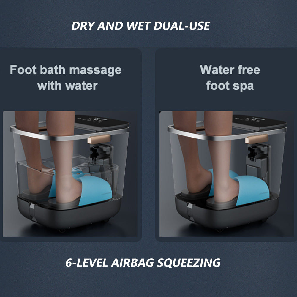 Layer Foot SPA Airbag Squeezing Foot Bath Massager Dry with Foot Care