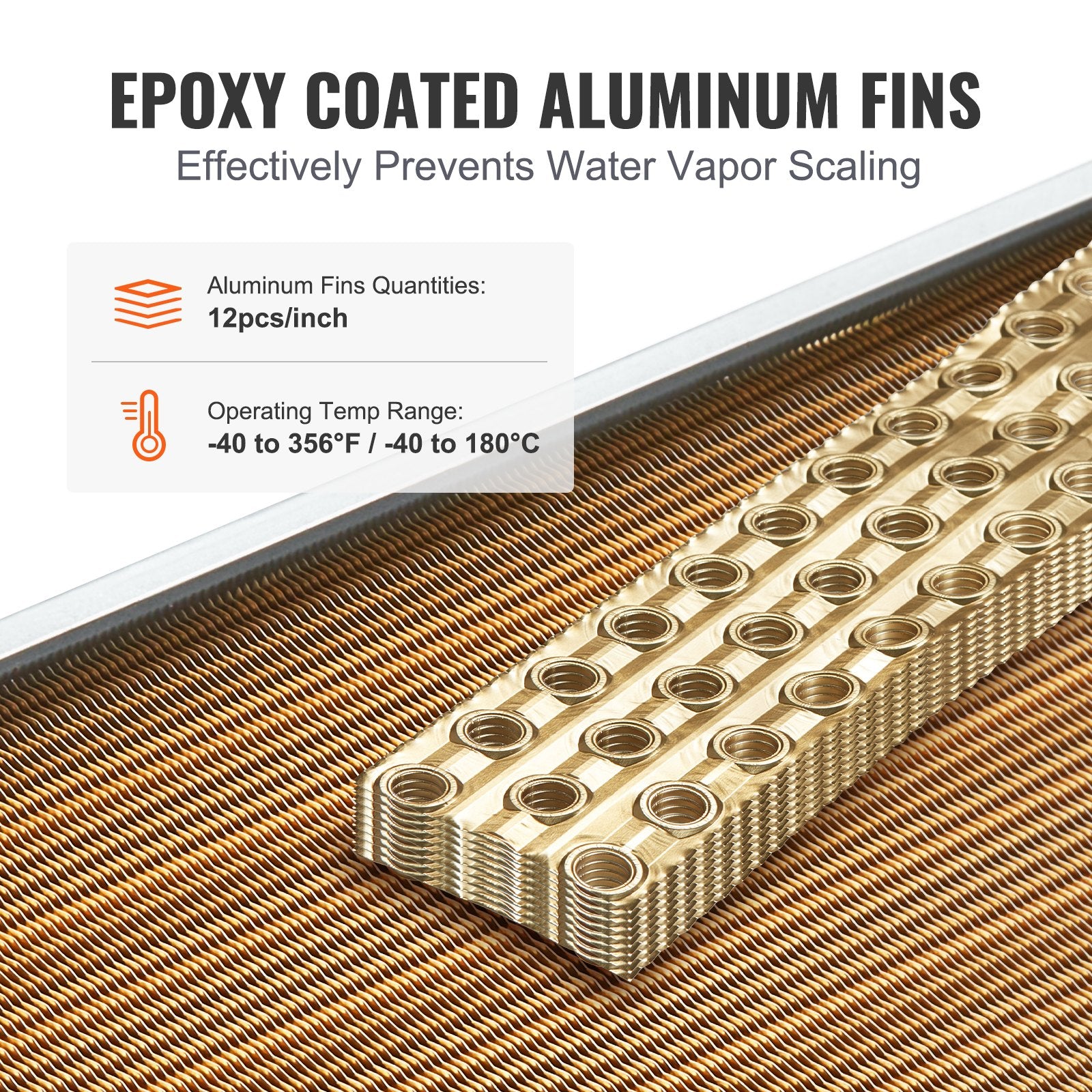 20X 20 Heat Exchanger Water To Air 3-Row 3/8 Copper Ports 242 Fins