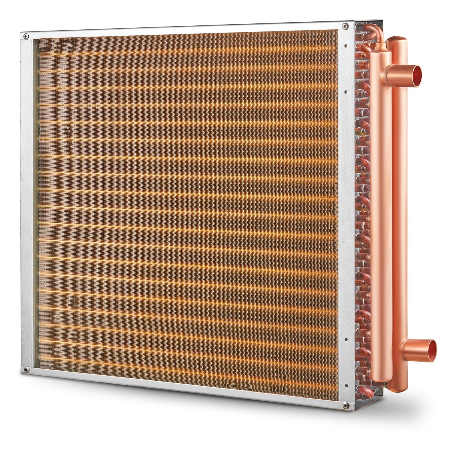 20X 20 Heat Exchanger Water To Air 3-Row 3/8 Copper Ports 242 Fins