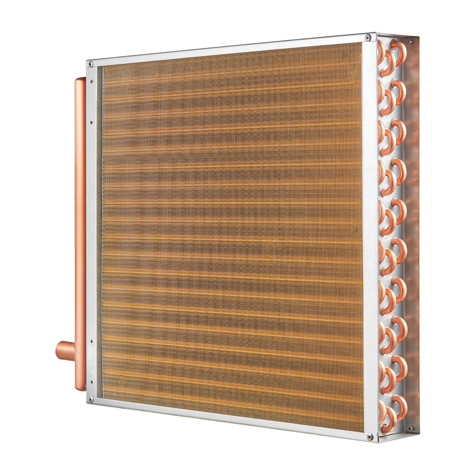 20X 20 Heat Exchanger Water To Air 3-Row 3/8 Copper Ports 242 Fins