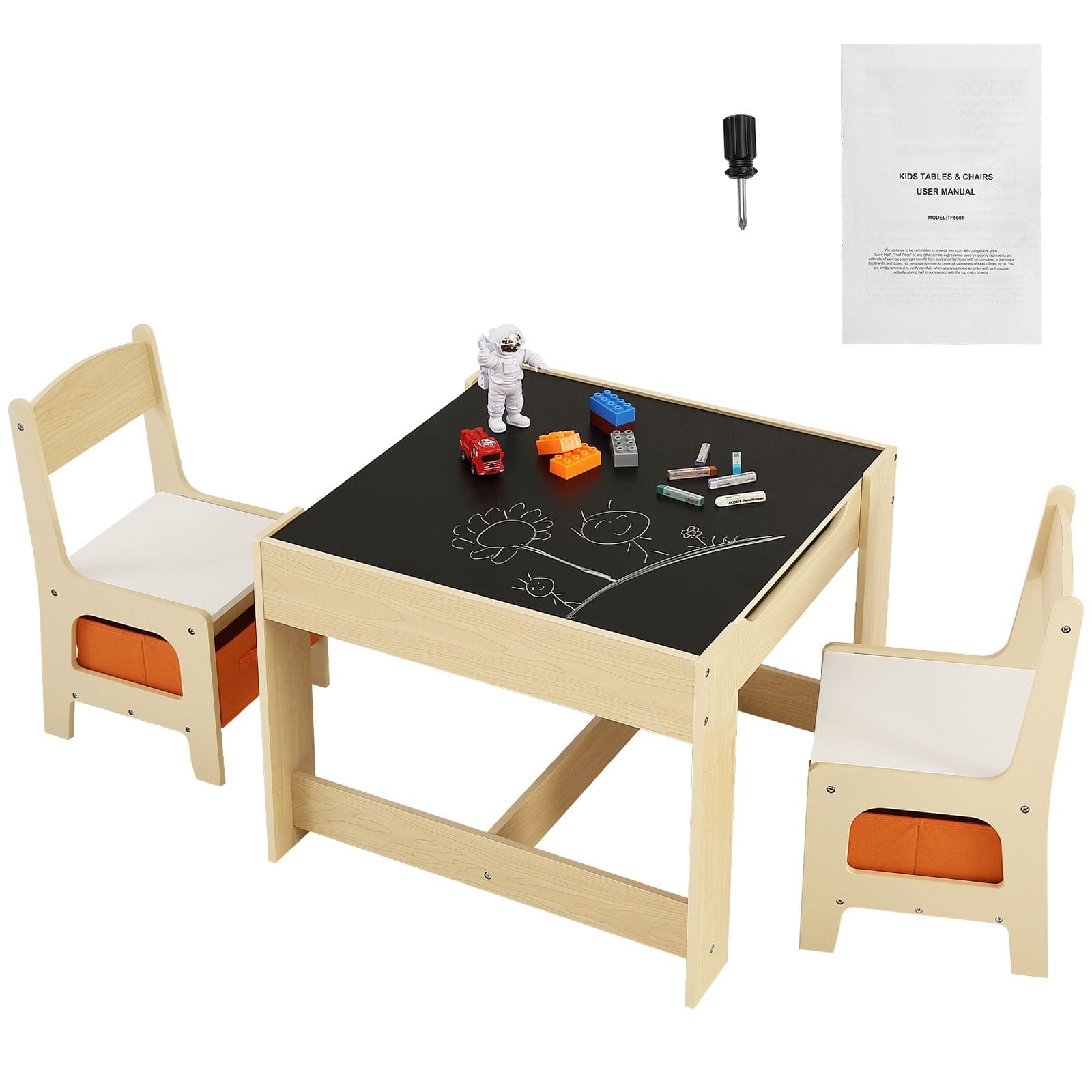 Kids Table Set Wooden Activity