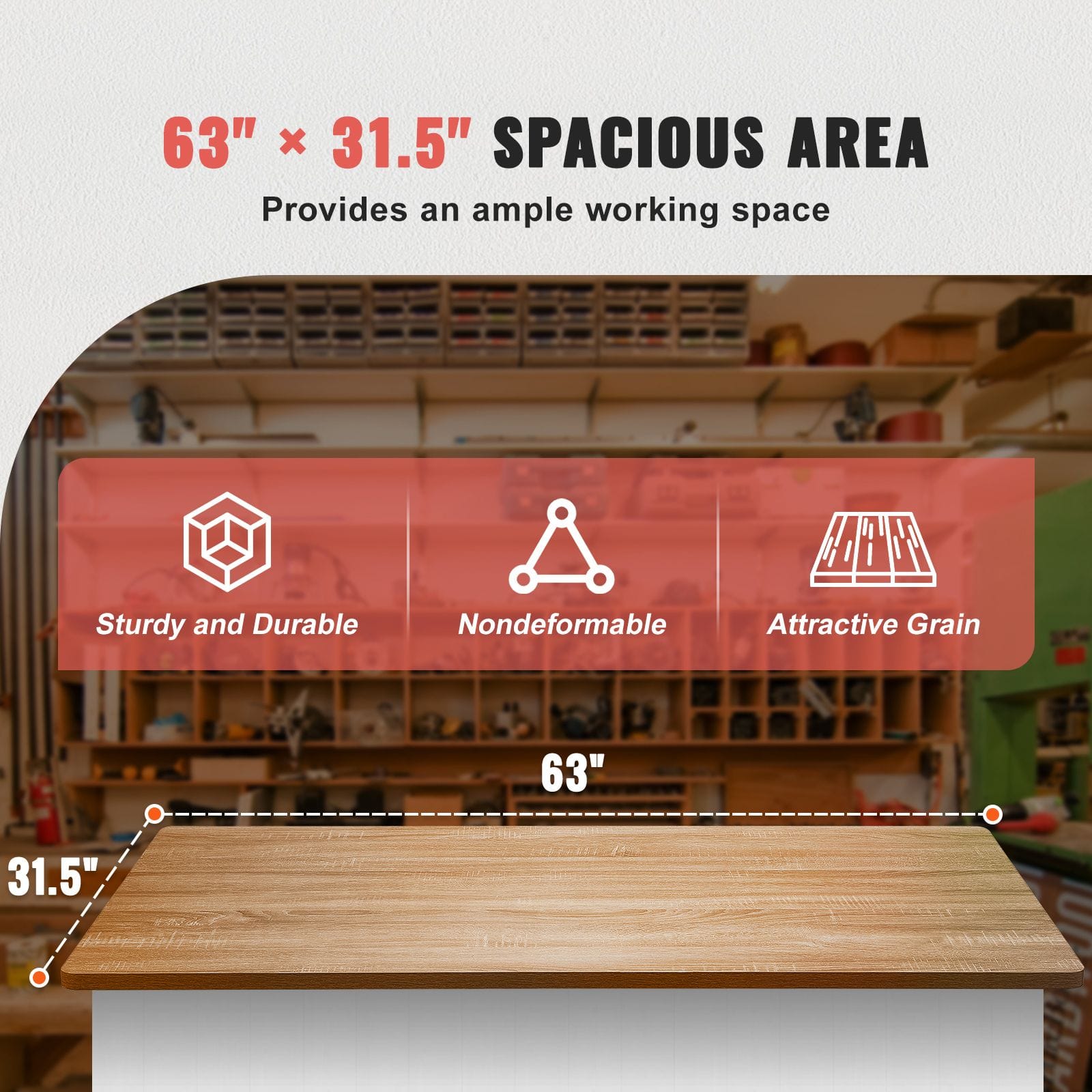 Desk Top 63 Inch Particle Board