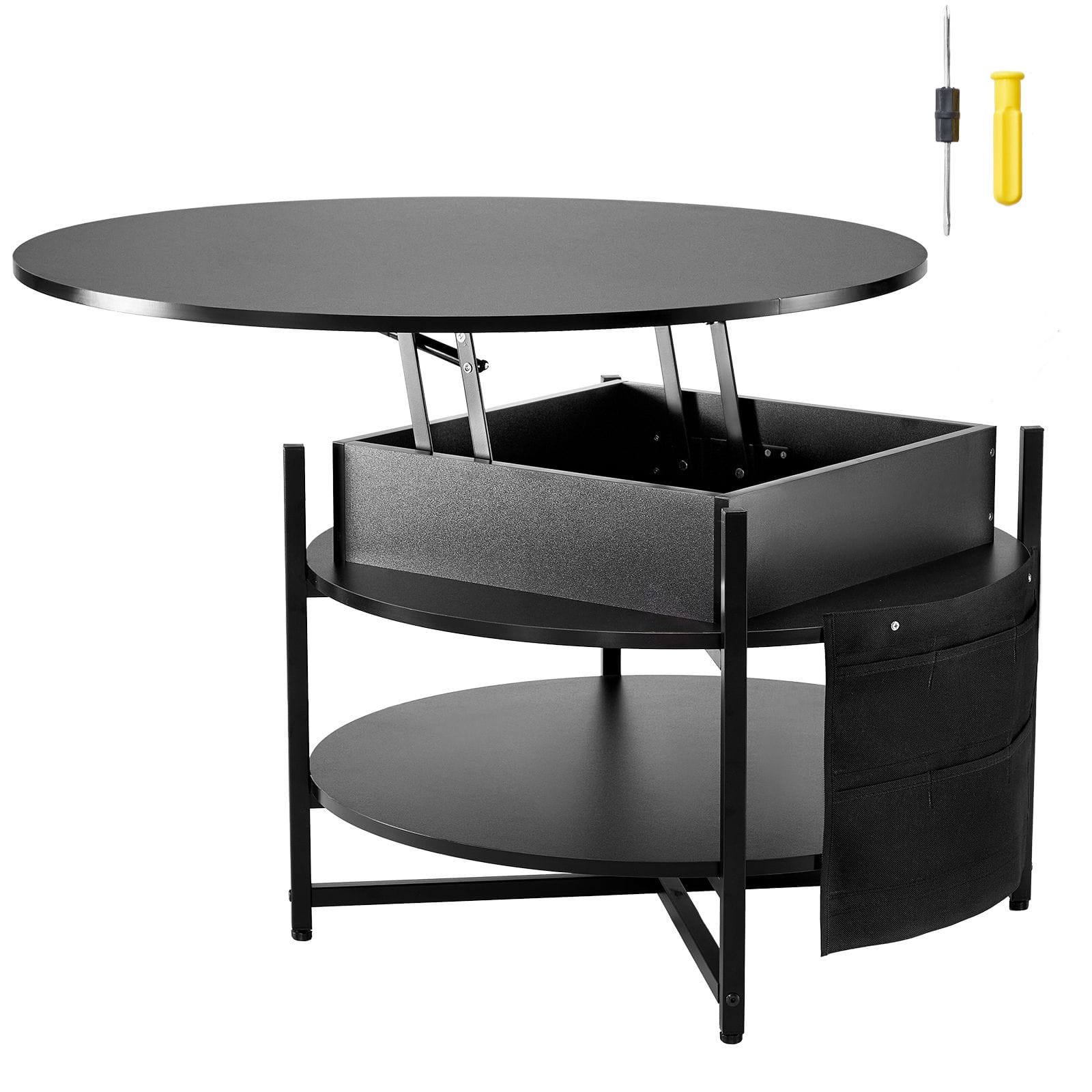 Round Coffee Table Adjustable Height